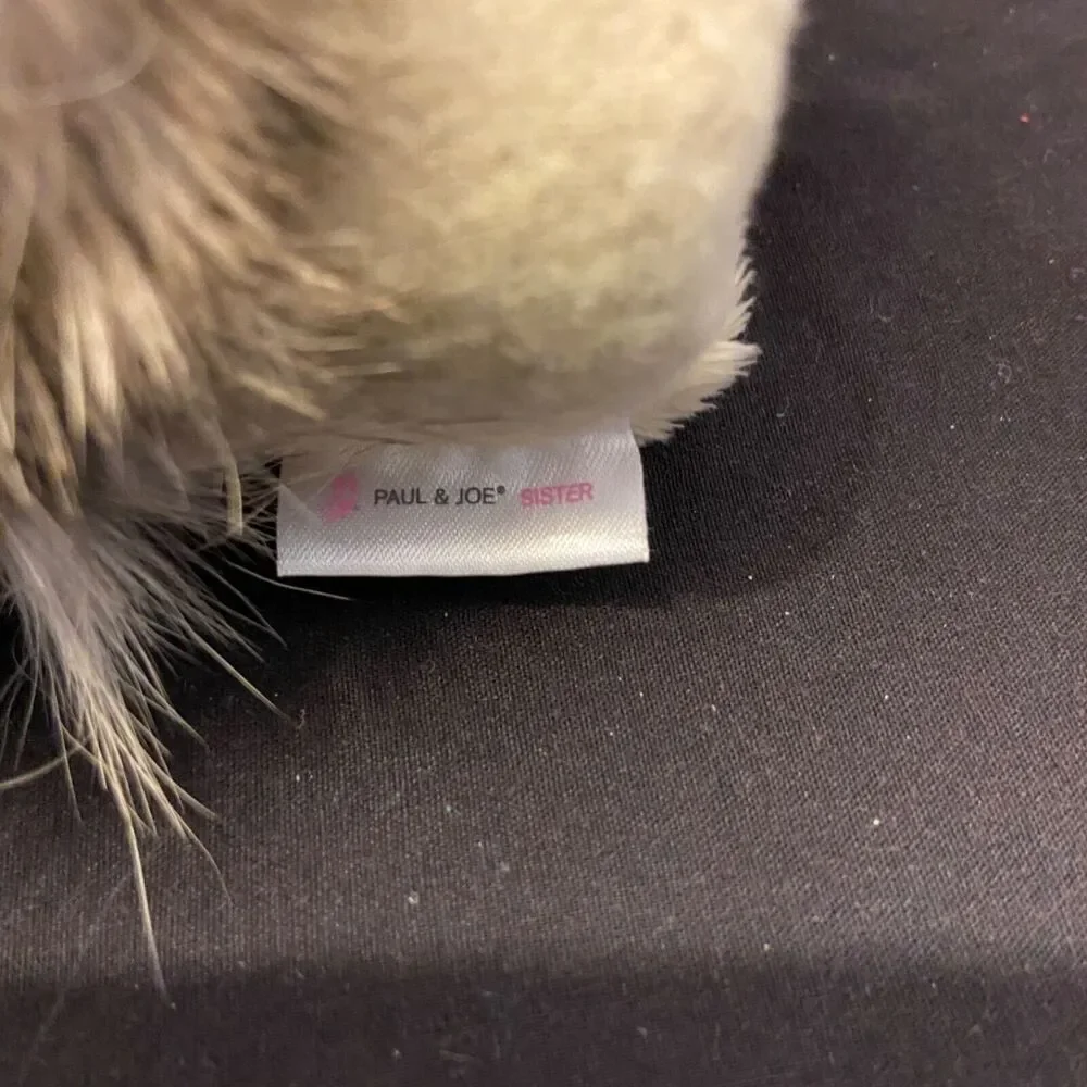 #6248 Paul & Joe Sisters Mittens with fur trim and pompoms